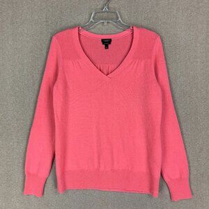 🚨 SOLD 🚨 Talbots 100% Pure Cashmere Sweater Size Large Womens Pink V Neck